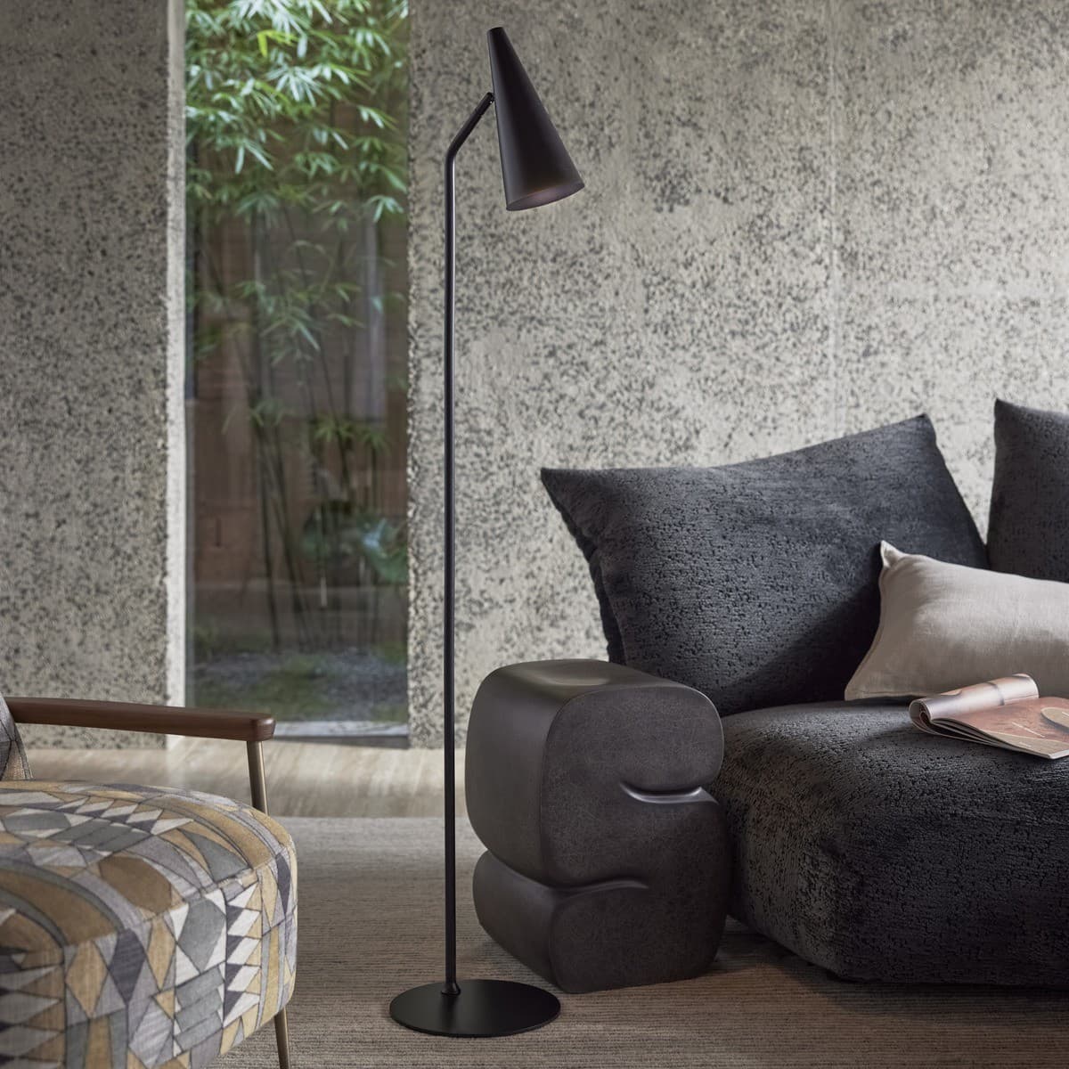 Dawson 1 Light Floor Lamp in Black