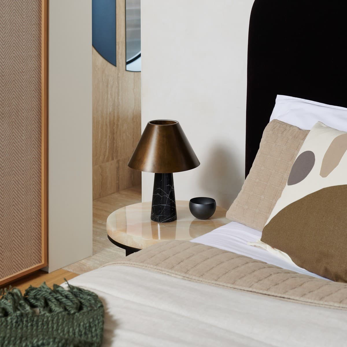 Paros 1 Light Table Lamp in Bronze