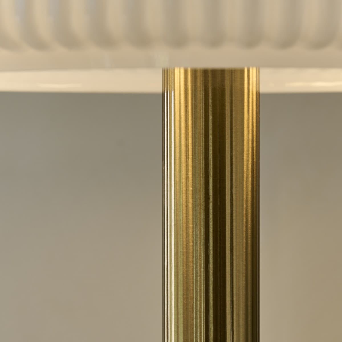 Denver 2 Light Table Lamp in Brass with Ribbed Opal Glass-img-5