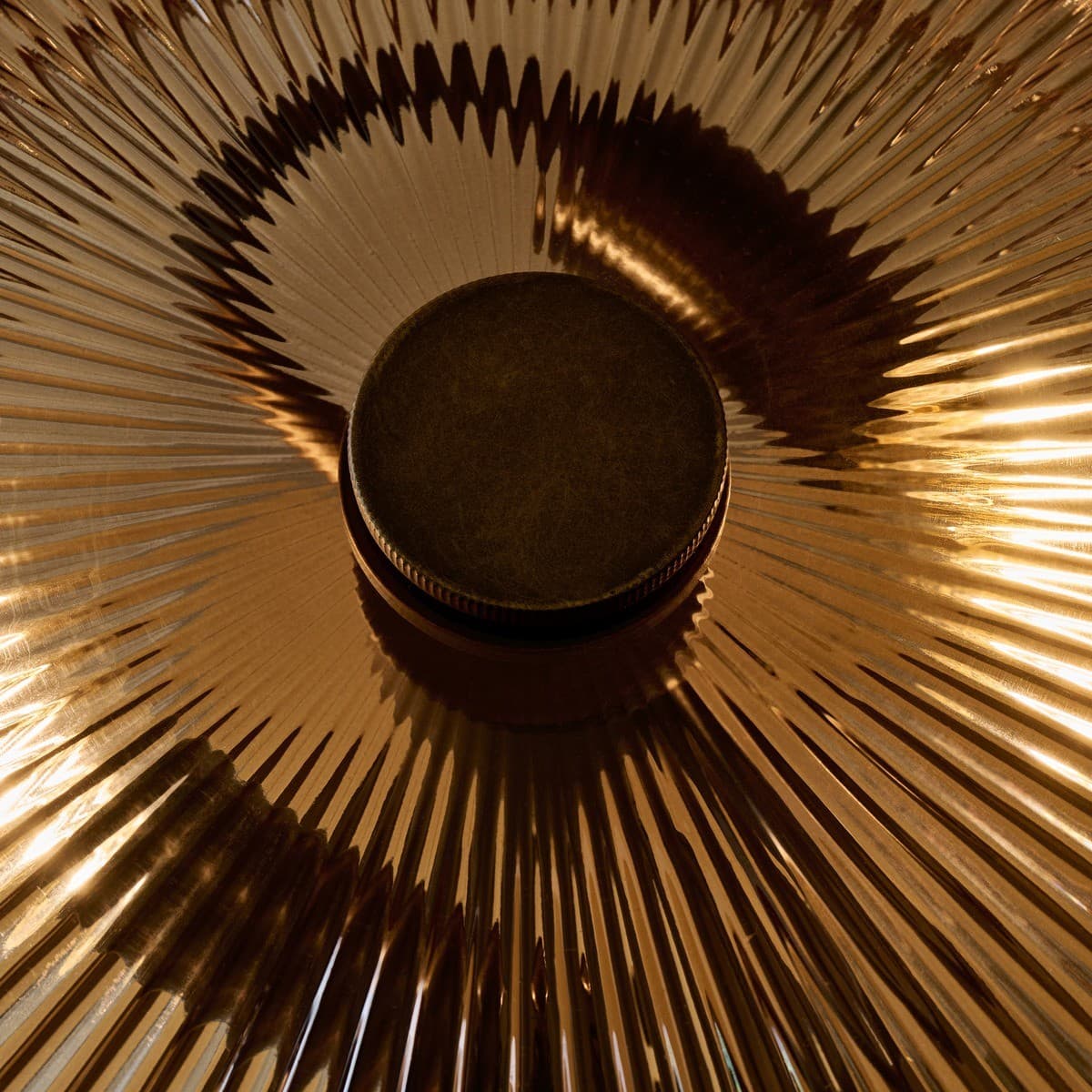 Denver 2 Light Table Lamp in Bronze with Ribbed Sepia Glass-img-4