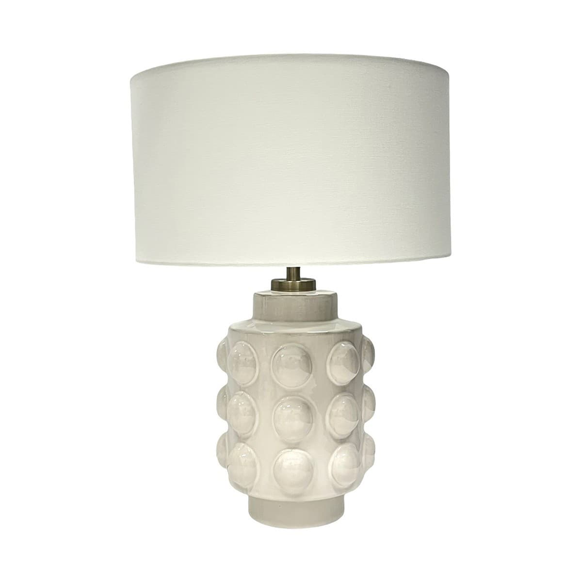 Palma 1 Light Table Lamp in White with White Shade-img-1