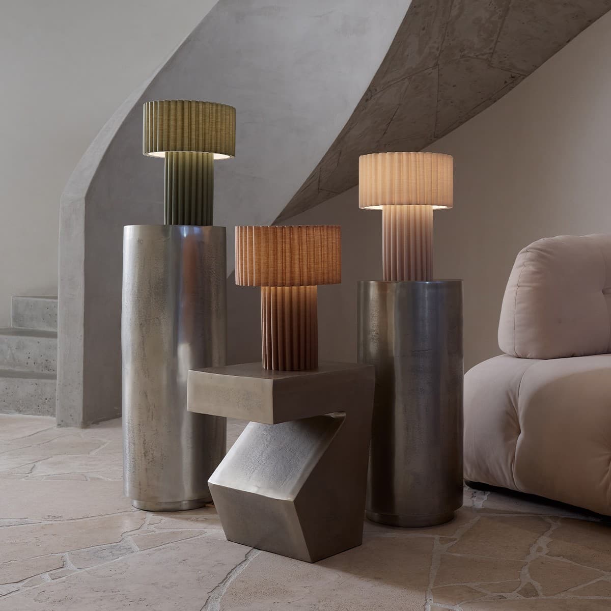 Nora Scalloped Table Lamp in Sandstone-img-6
