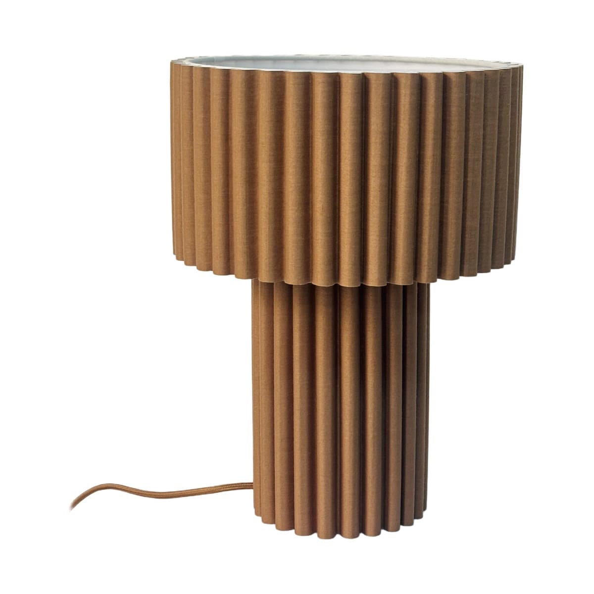 Nora Scalloped Table Lamp in Chocolate-img-1