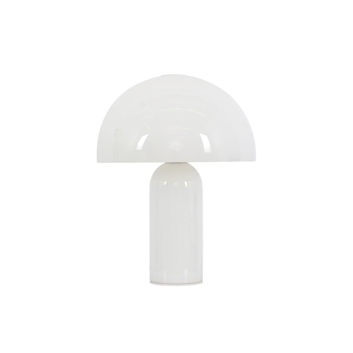 Dion 2 Light Table Lamp in Gloss White Glass