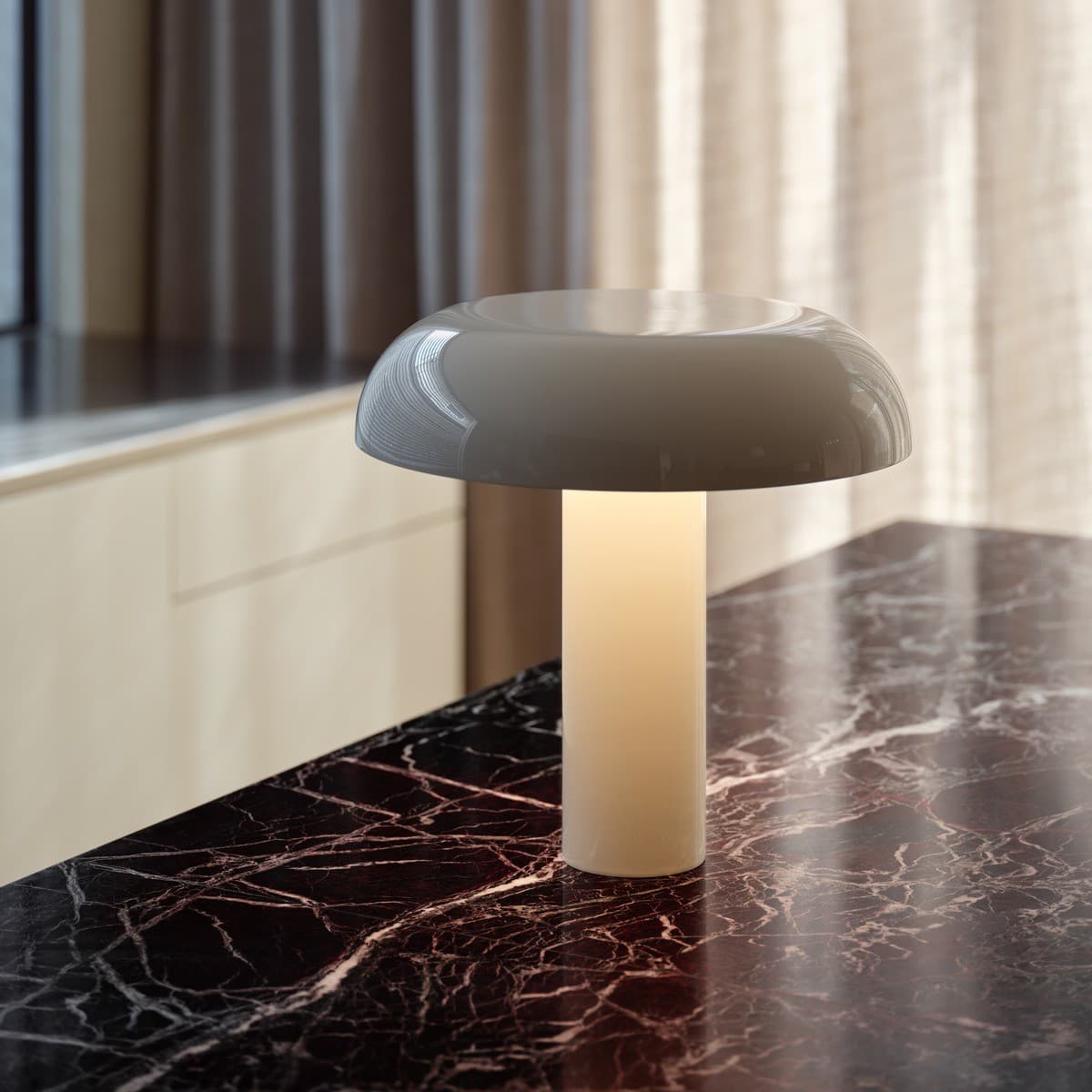 Arco 1 Light LED Table Lamp in White-img-2