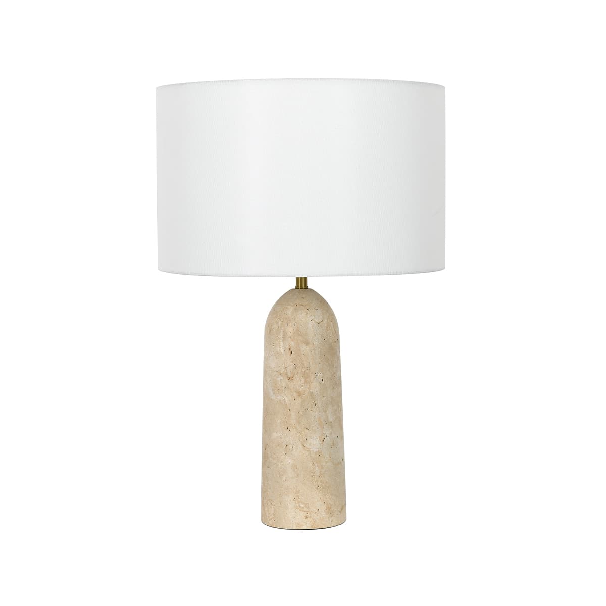 Sandrine 1 Light Tapered Table Lamp in Natural Travertine-img-1