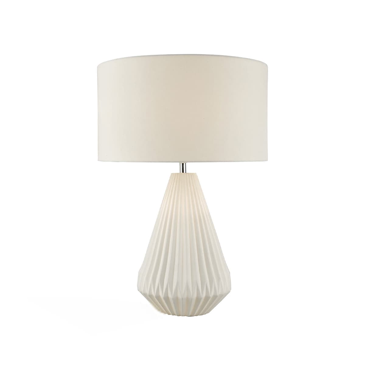 Belle Tall 2 Light Table Lamp in White-img-1