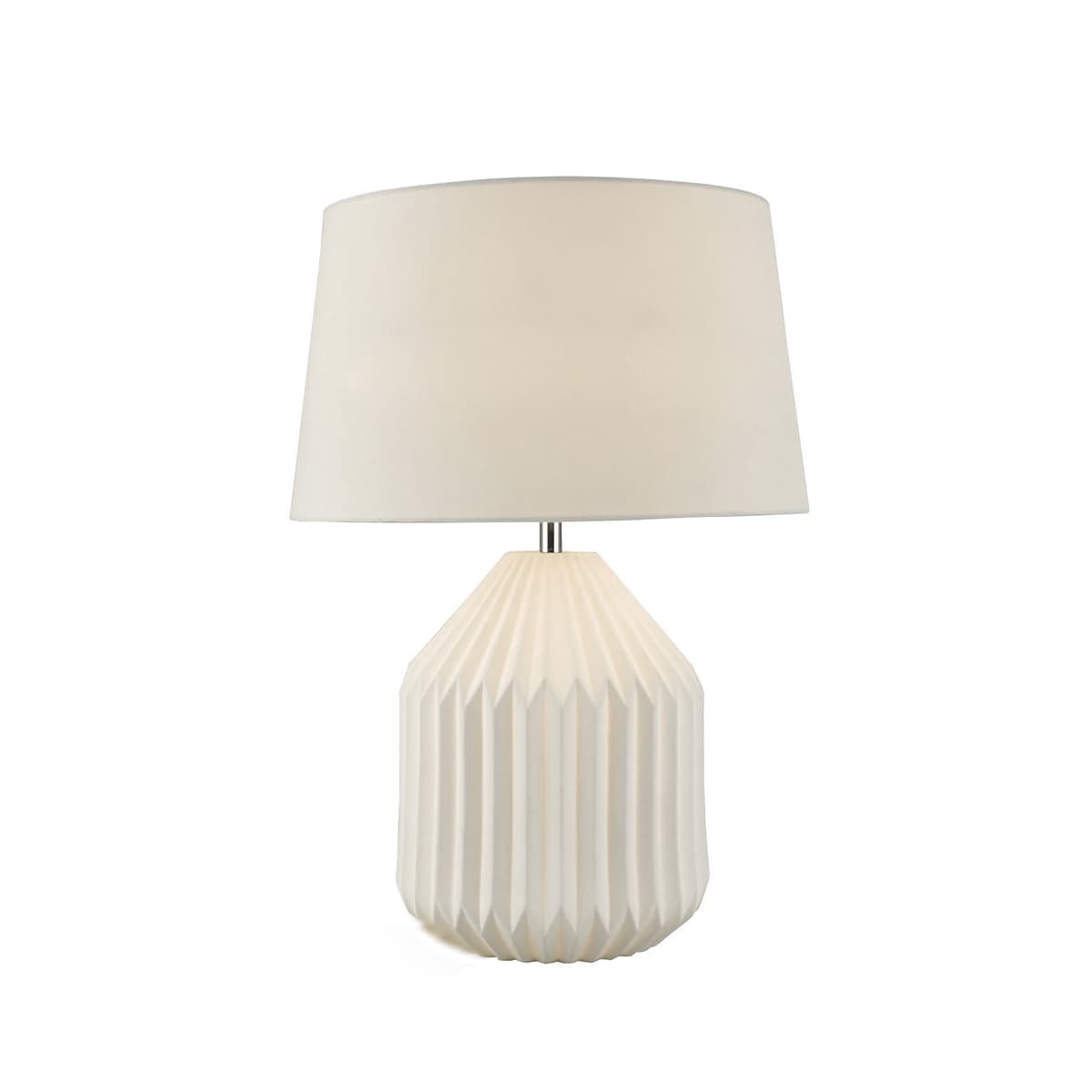 Belle Squat 2 Light Table Lamp in White-img-1
