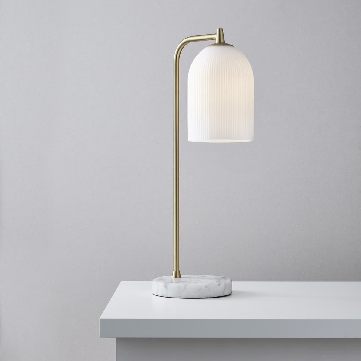 Camilla 1 Light Table Lamp in Brass-img-2