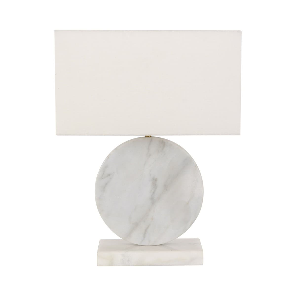Made by Mayfair Amara 1 Light Table Lamp in White Marble with White Linen Shade-img-2