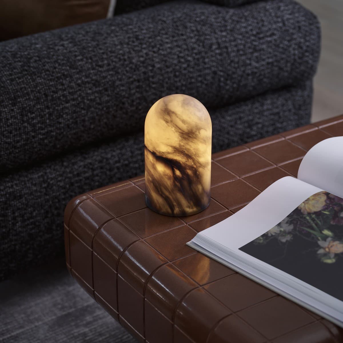 Panton 1 Light Table Lamp in Hazel Alabaster-img-2