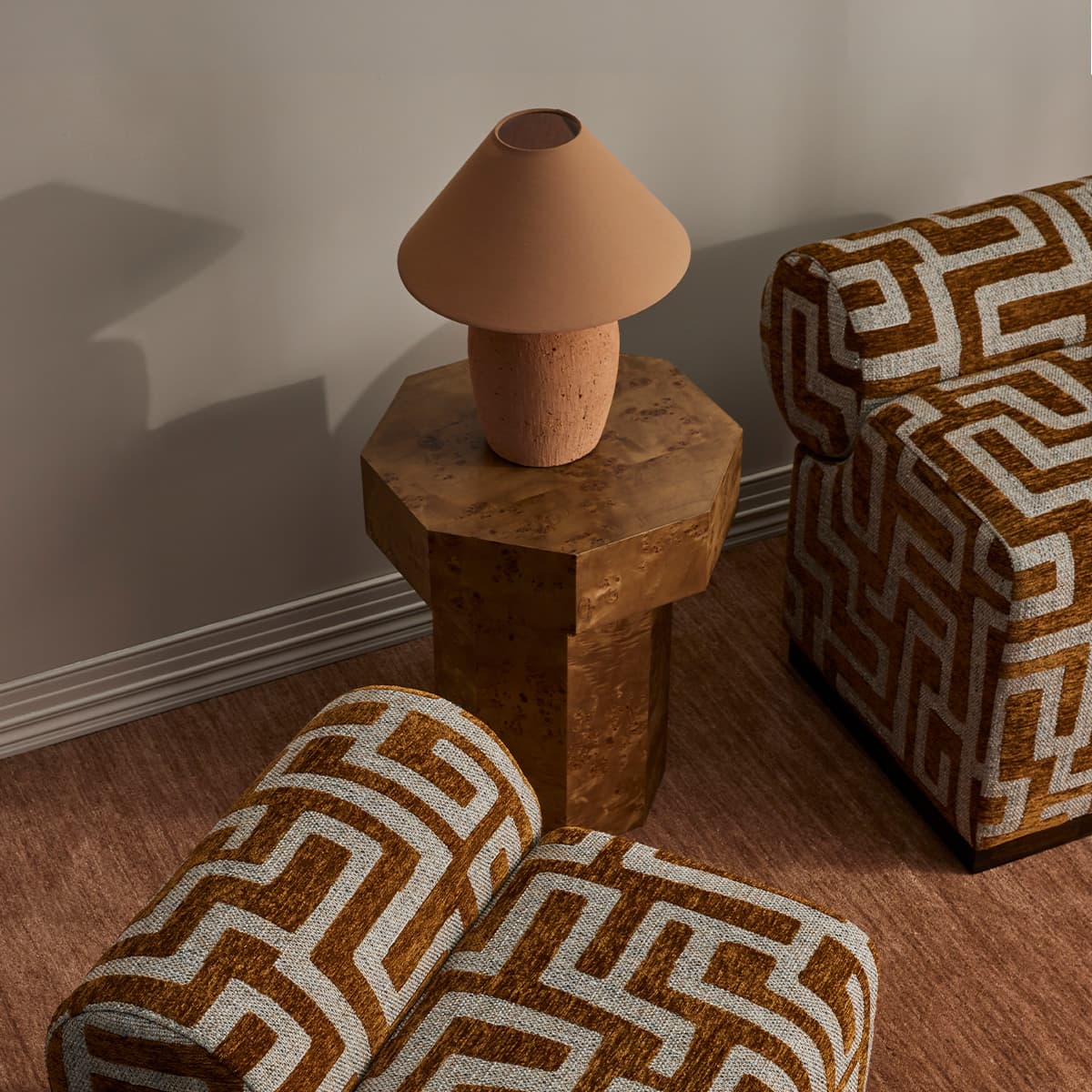 Vera Table Lamp in Terracotta