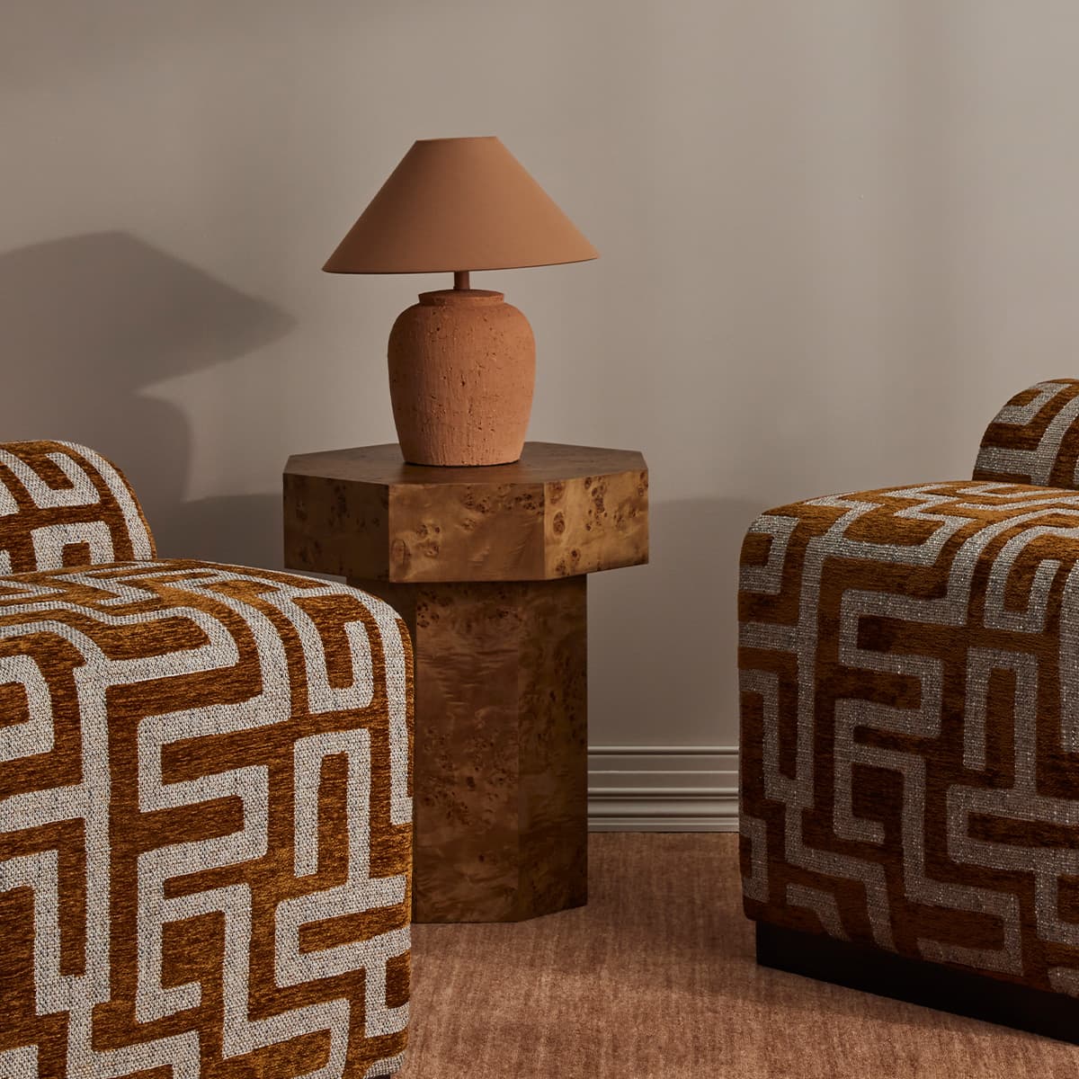 Vera Table Lamp in Terracotta
