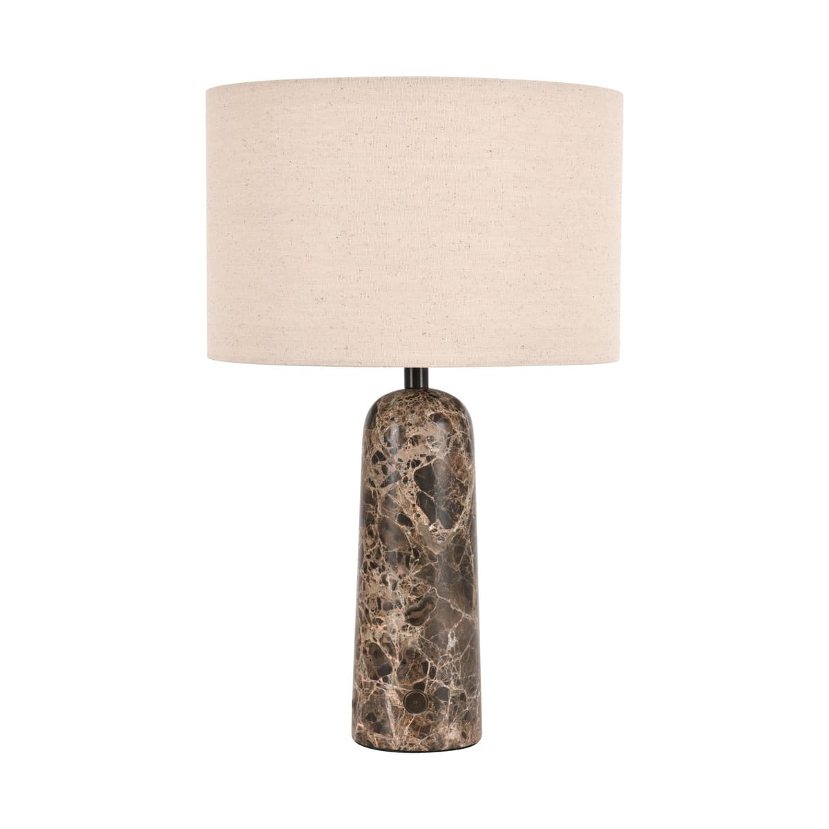 Sandrine Touch Table Lamp with USB-C Charging Port in Brown Marble