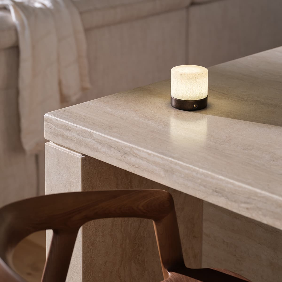 Karine Portable USB-C Rechargeable LED Table Lamp in Bronze and Alabaster-img-5