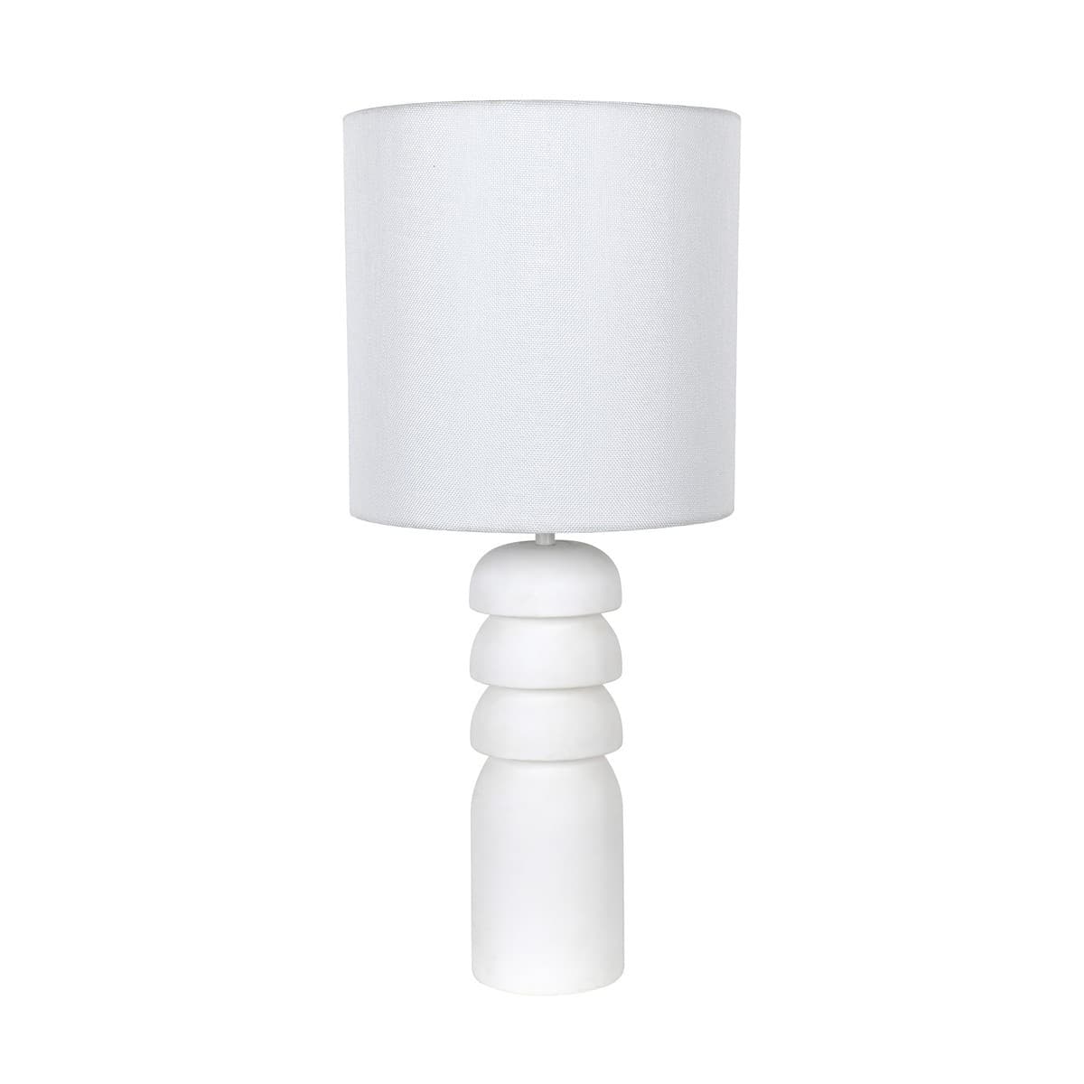 Frida 1 Light Gypsum Table Lamp in White-img-1