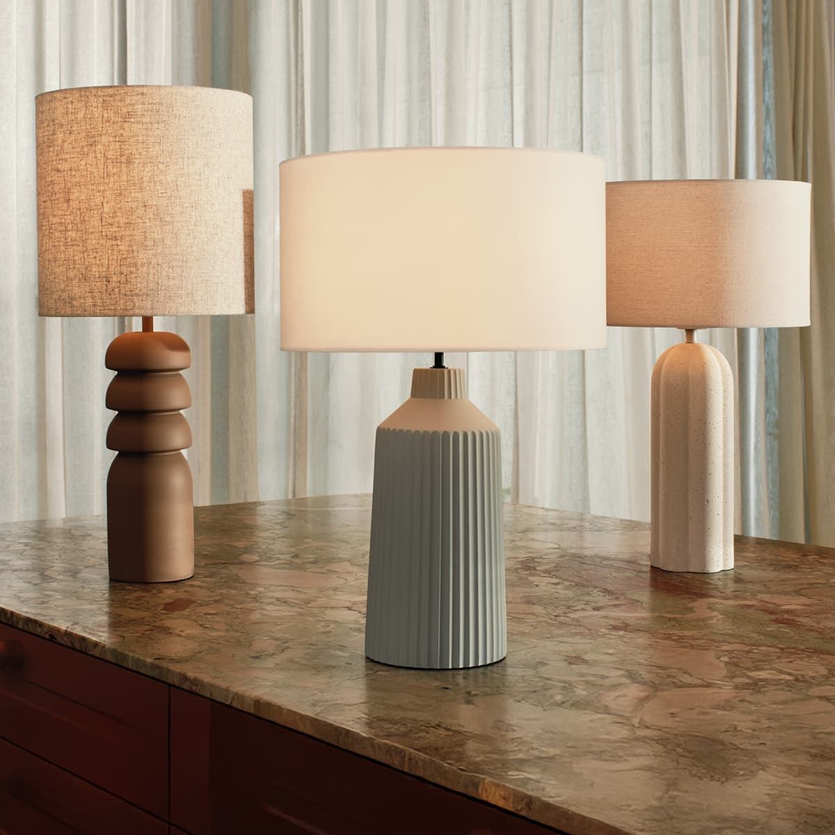 Frida 1 Light Gypsum Table Lamp in Clay-img-4