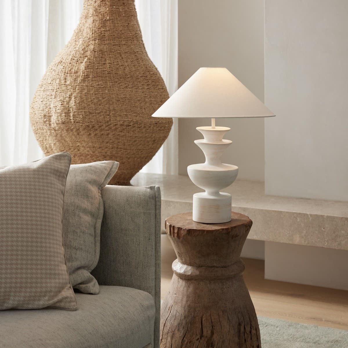 Catalina 1 Light Table Lamp in White-img-2