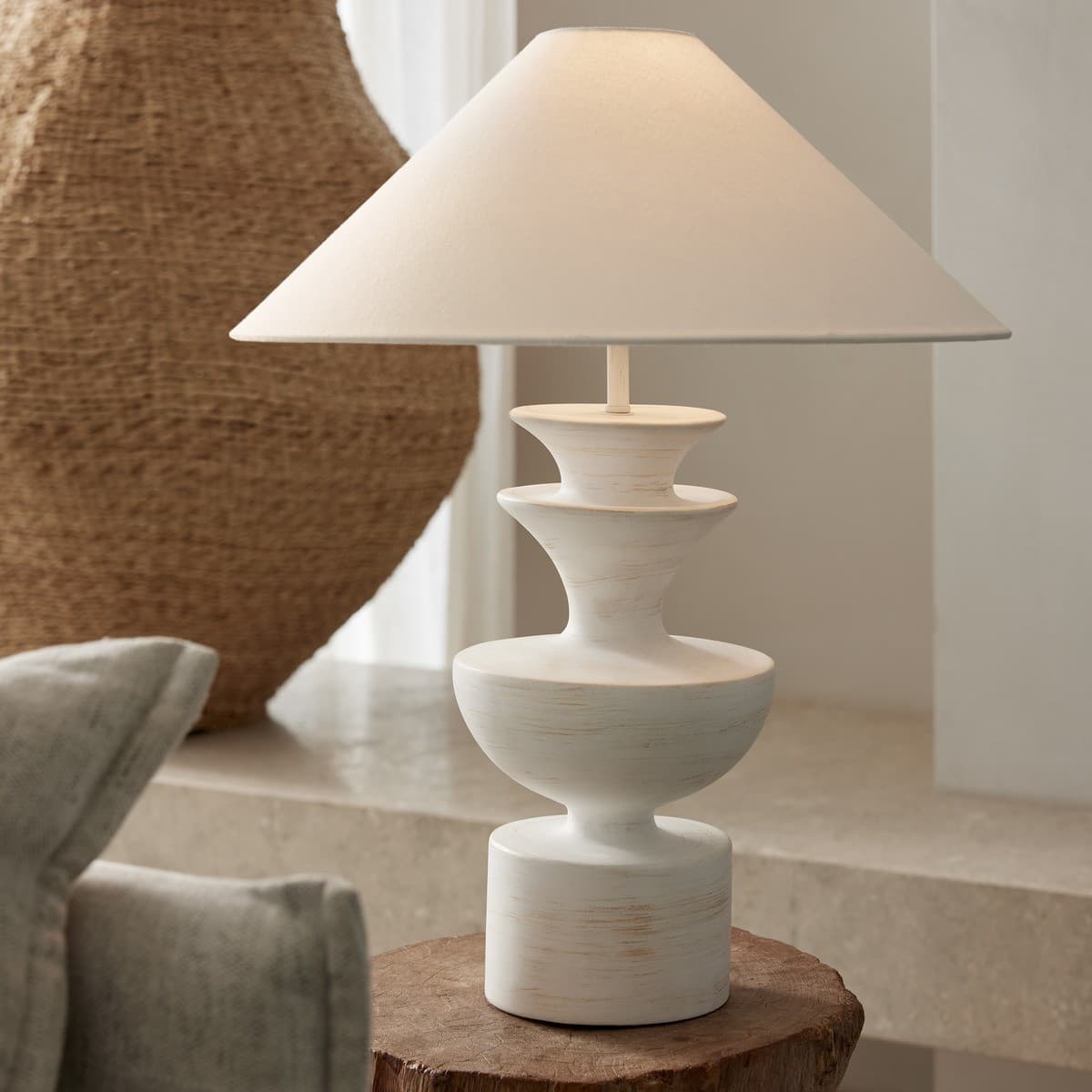 Catalina 1 Light Table Lamp in White-img-3