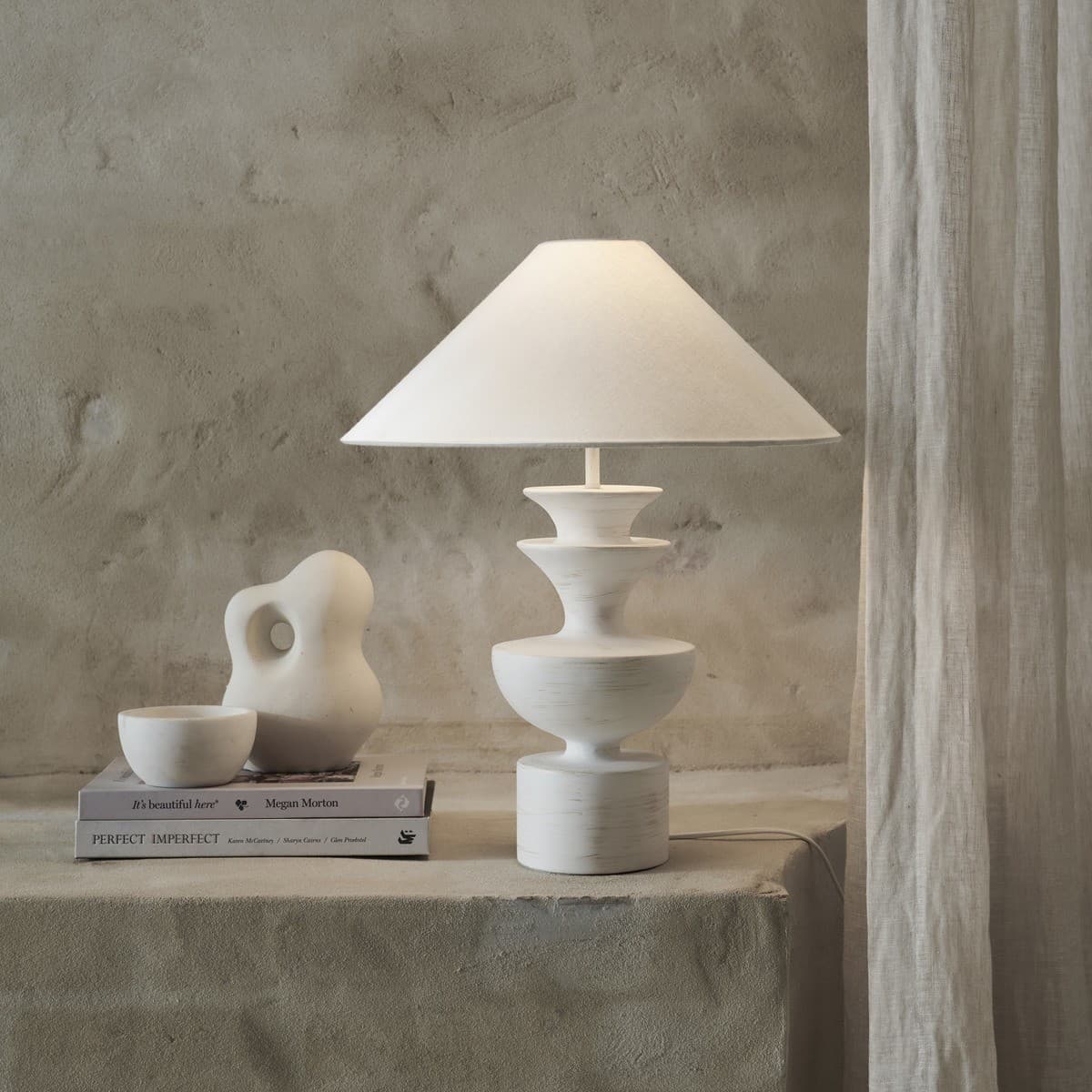 Catalina 1 Light Table Lamp in White-img-5