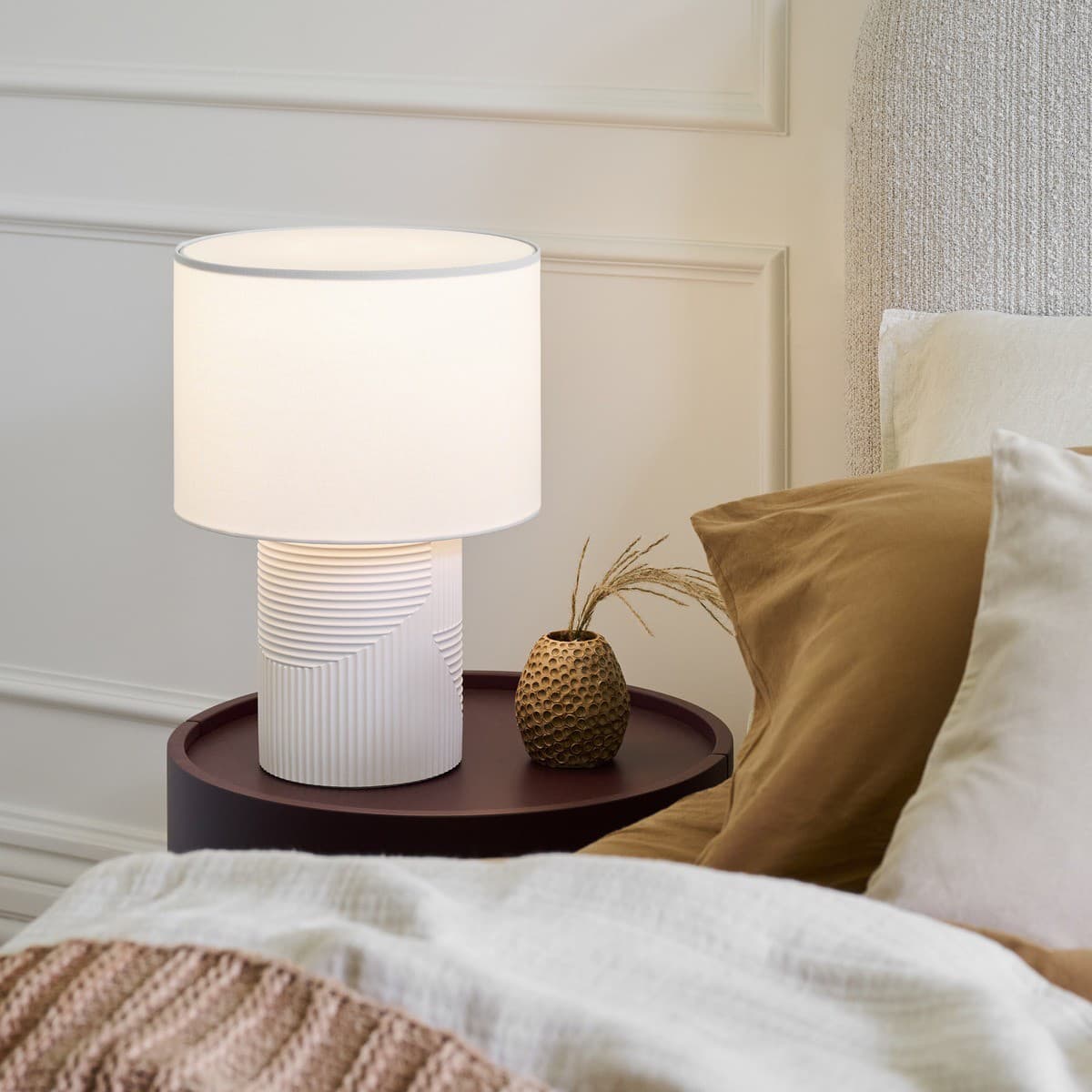 Castel 1 Light Table Lamp in White