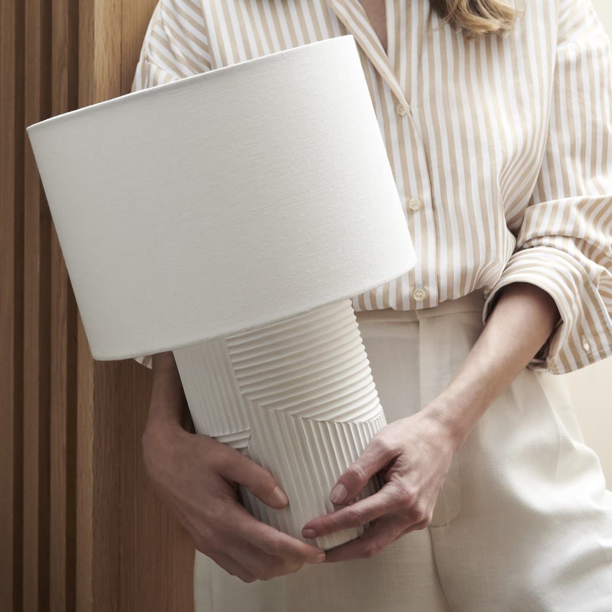 Castel 1 Light Table Lamp in White