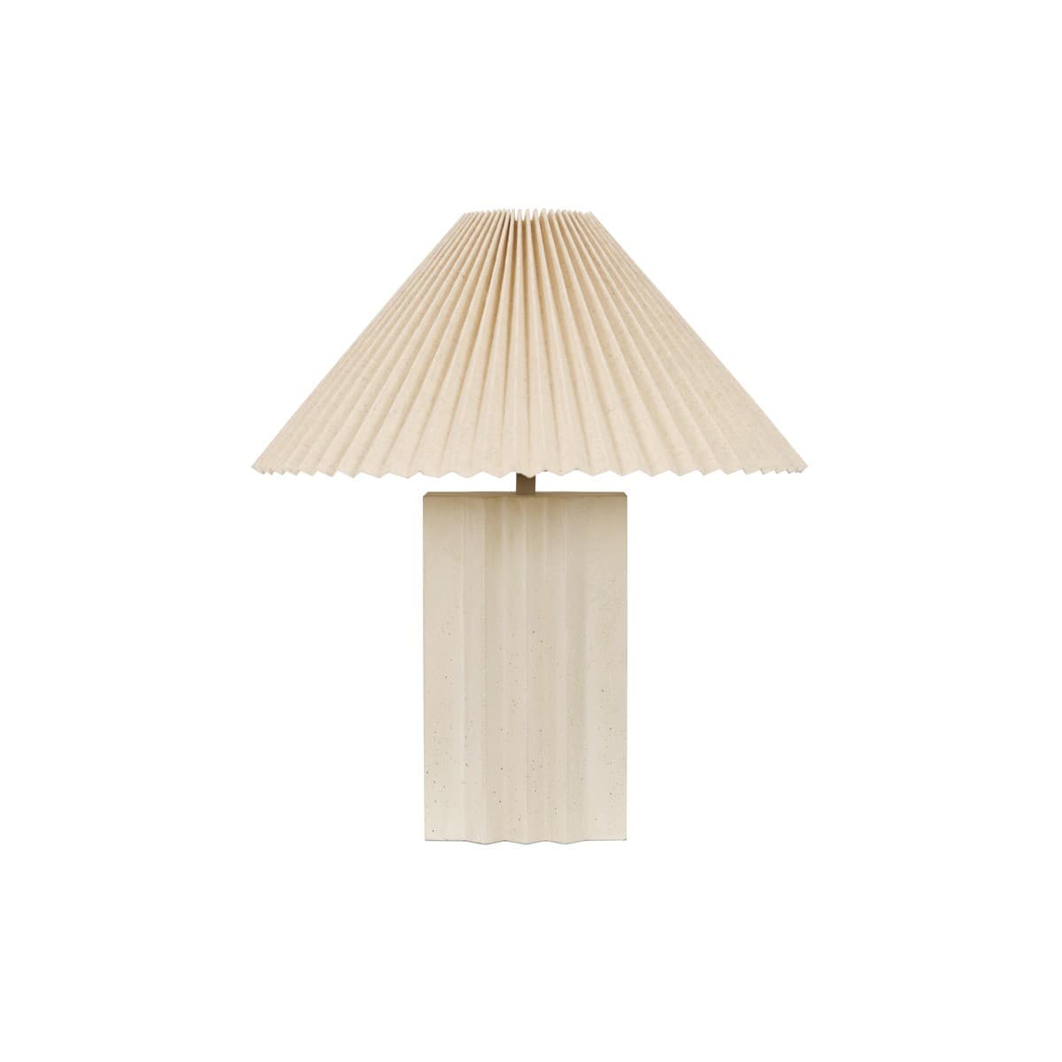 Fora 1 Light Table Lamp in Stone with Natural Linen Shade-img-1