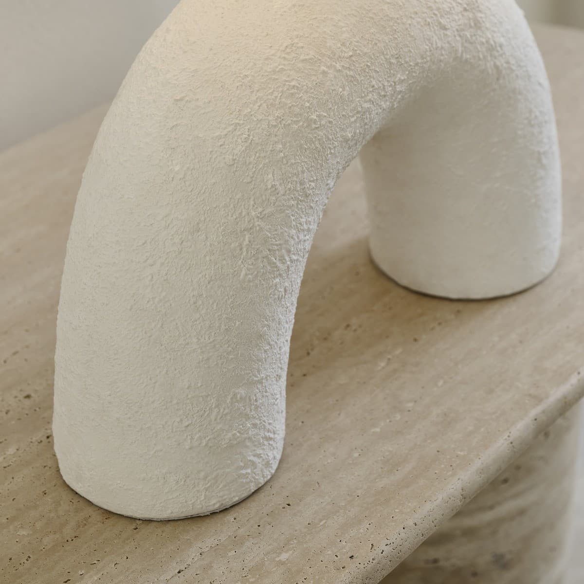 Marley 1 Light Table Lamp in White Gypsum with White Linen Shade-img-4