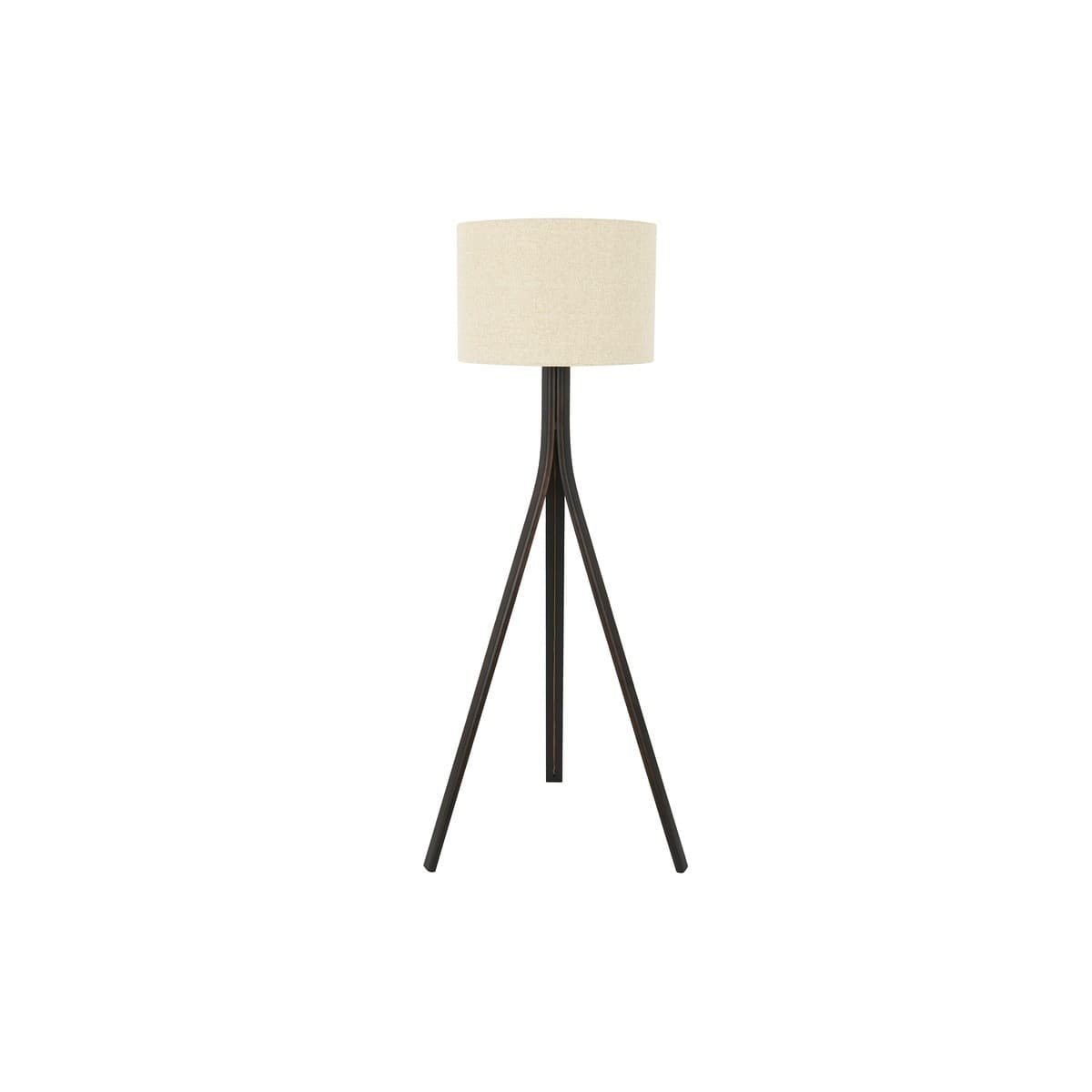 Bennett 1 Light Floor Lamp in Walnut with Natural Shade-img-1