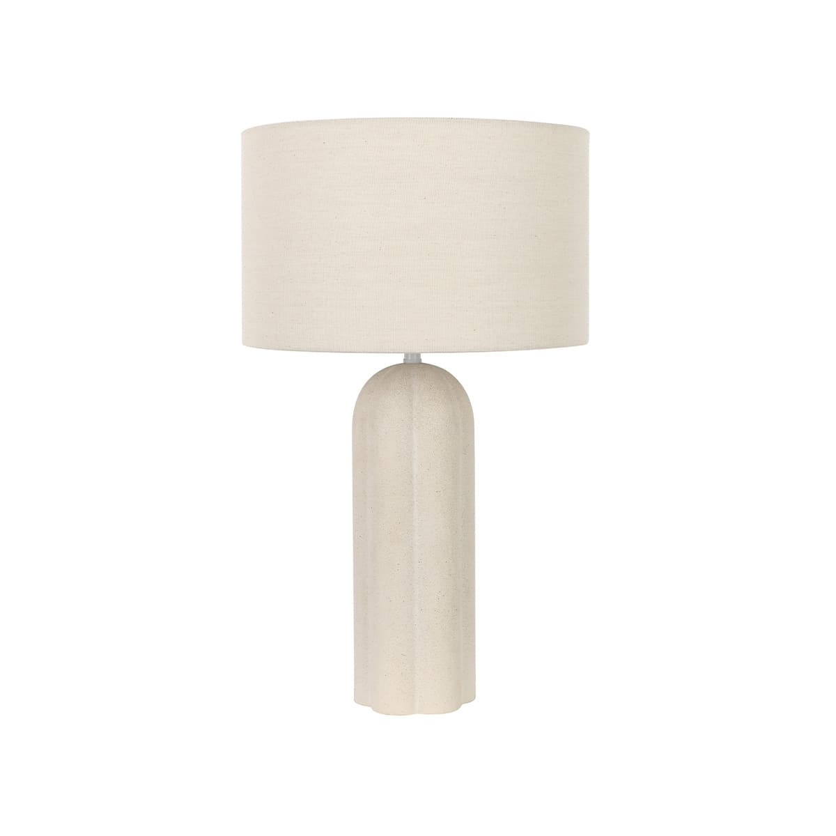 Mulberry 1 Light Table Lamp in Stone with Linen Shade