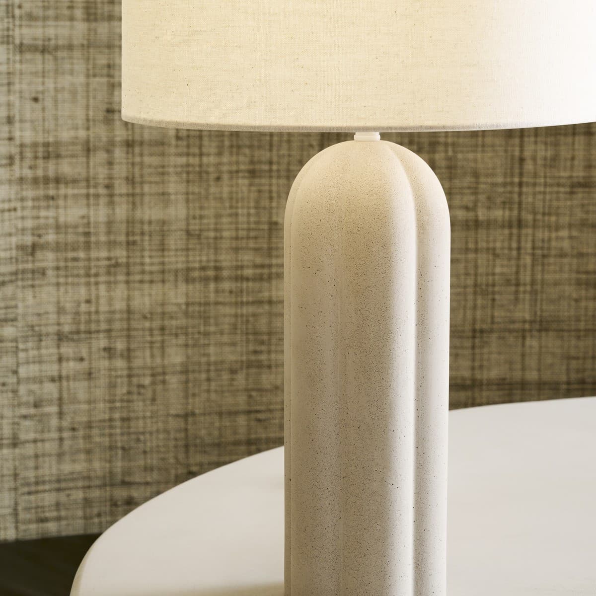 Mulberry 1 Light Table Lamp in Stone with Linen Shade-img-2