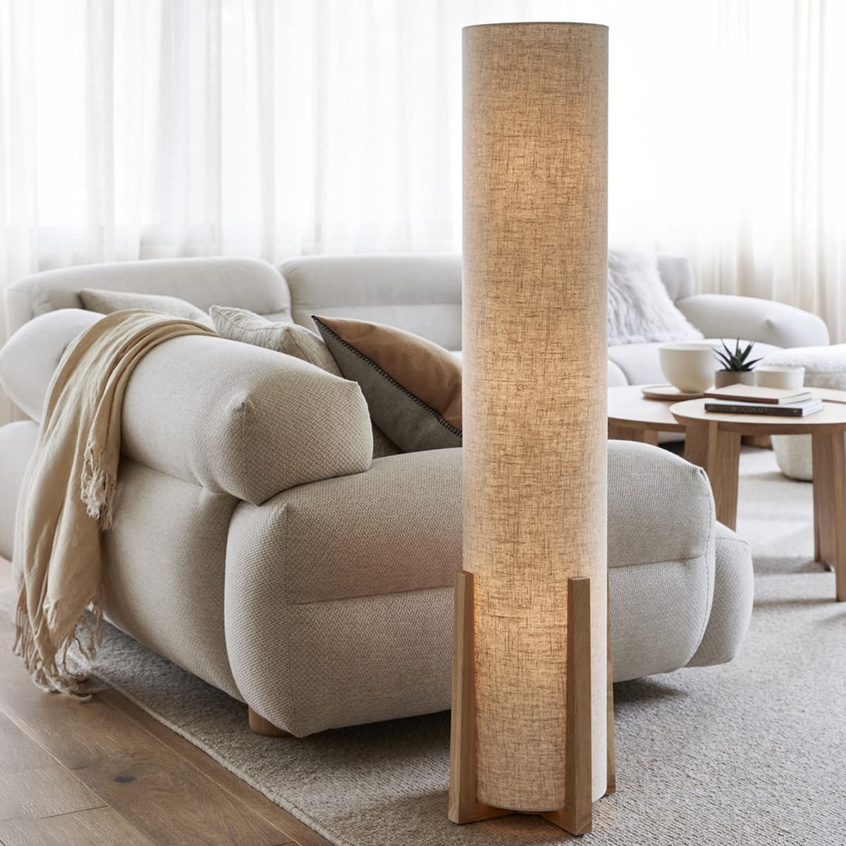 Breton 3 Light Floor Lamp in Natural-img-2