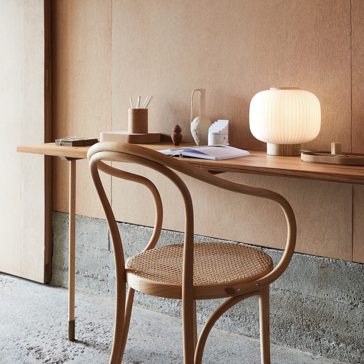 Mele 1 Light Squat Table Lamp in Ash/Frost-img-2