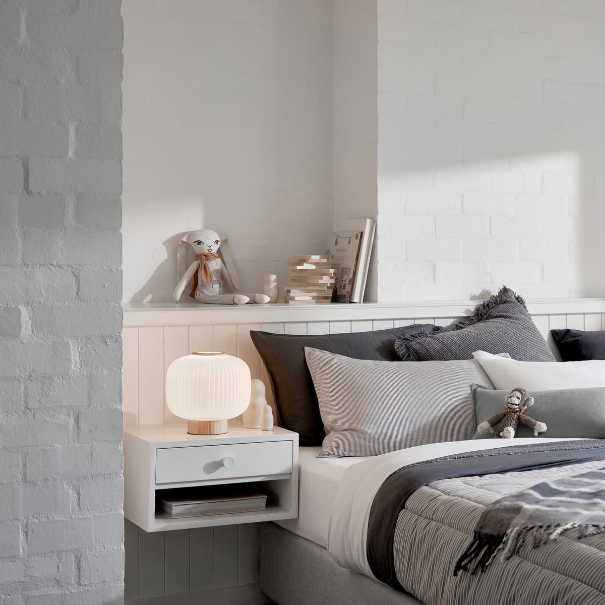 Mele 1 Light Squat Table Lamp in Ash/Frost-img-3
