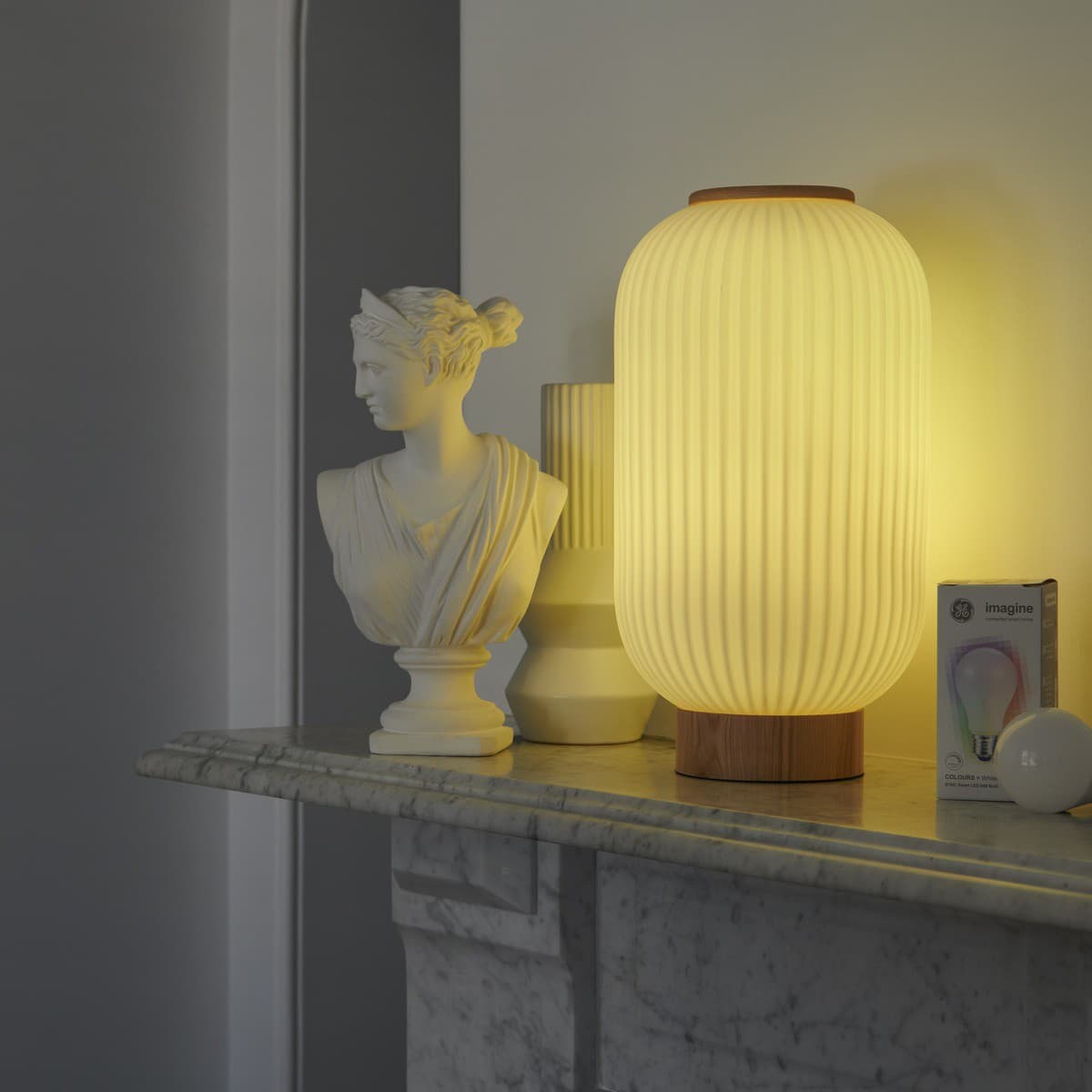 Mele 1 Light Tall Table Lamp in Ash/Frost