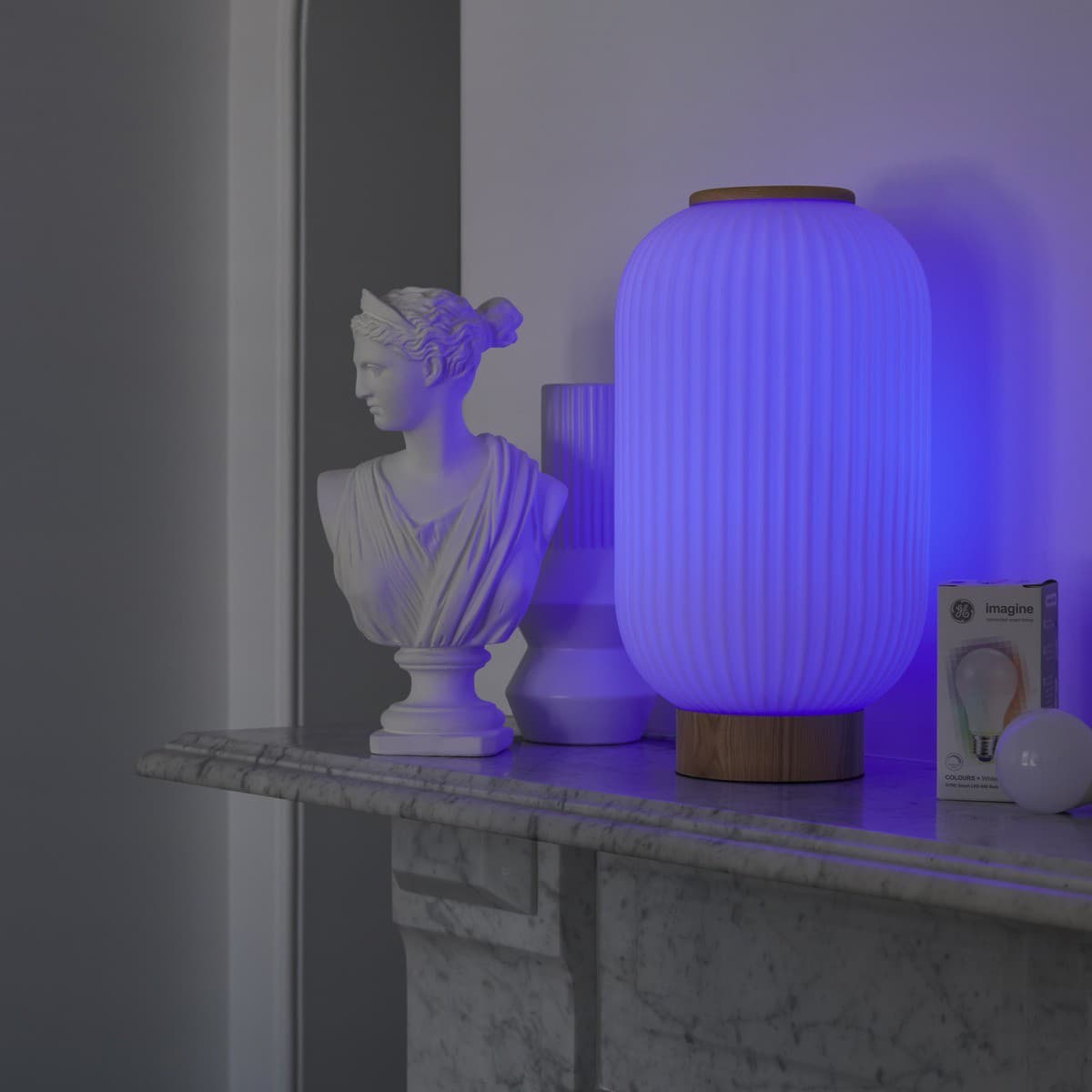 Mele 1 Light Tall Table Lamp in Ash/Frost