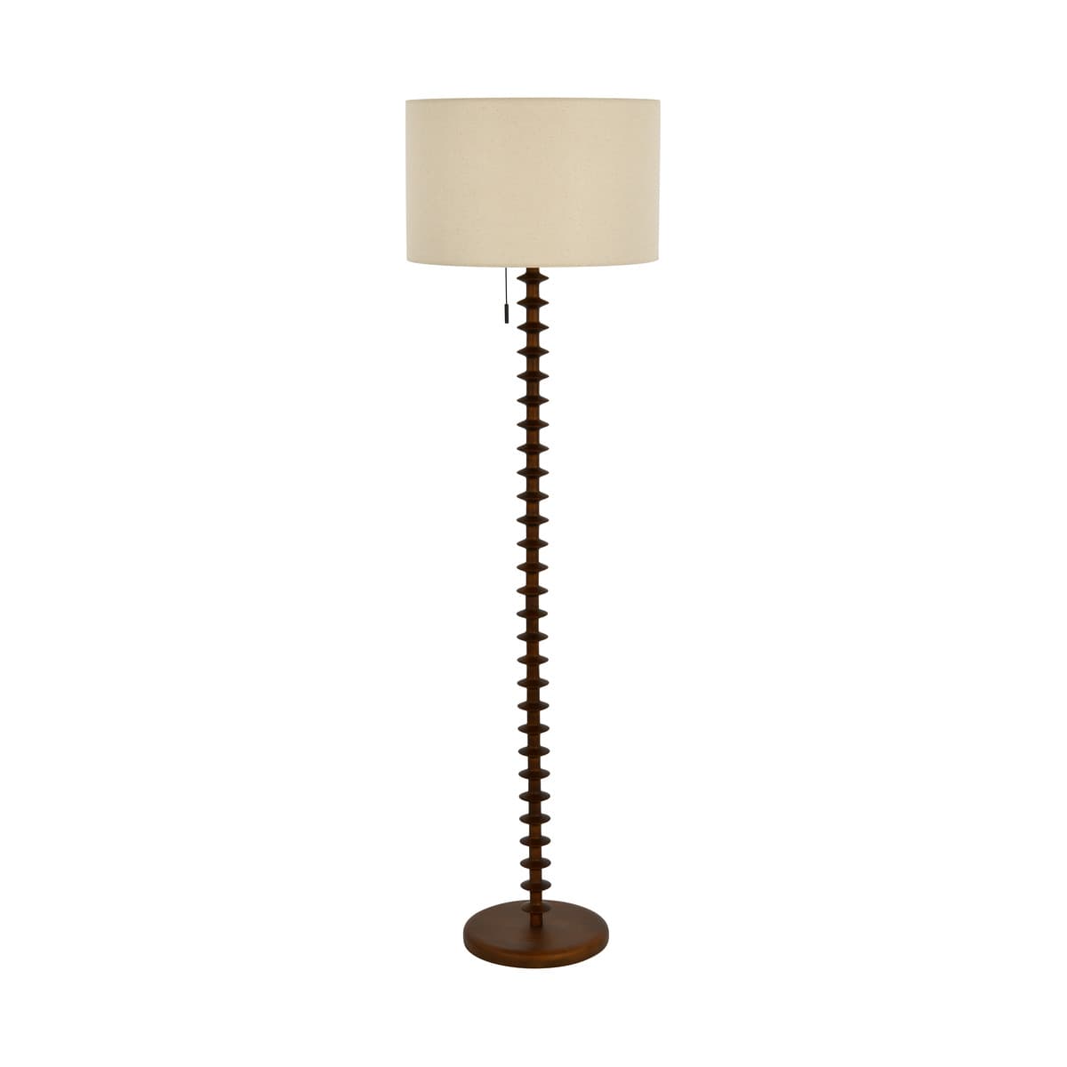 Garret Floor Lamp in Walnut with Natural Linen Shade-img-1