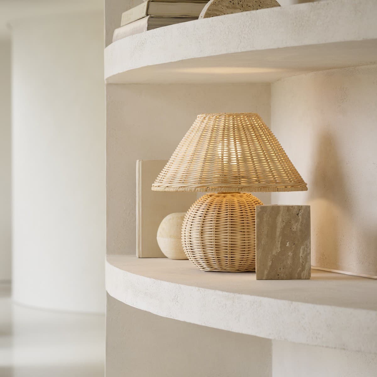Kasa 1 Light Table Lamp in Natural Rattan-img-5