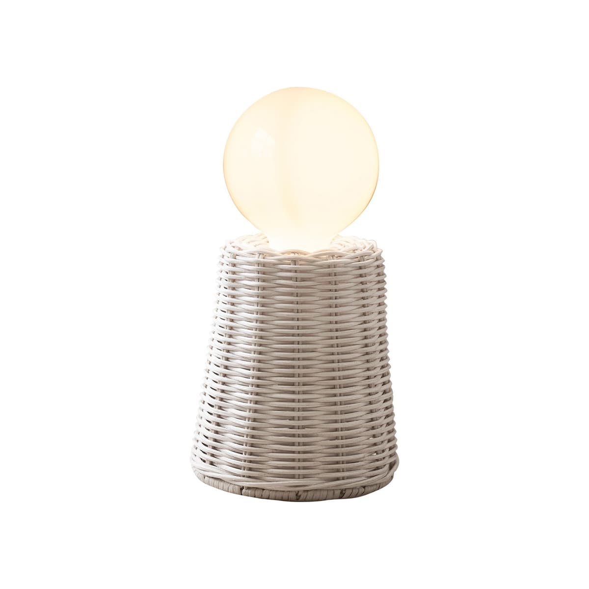 Maison 1 Light Table Lamp in White Rattan-img-1
