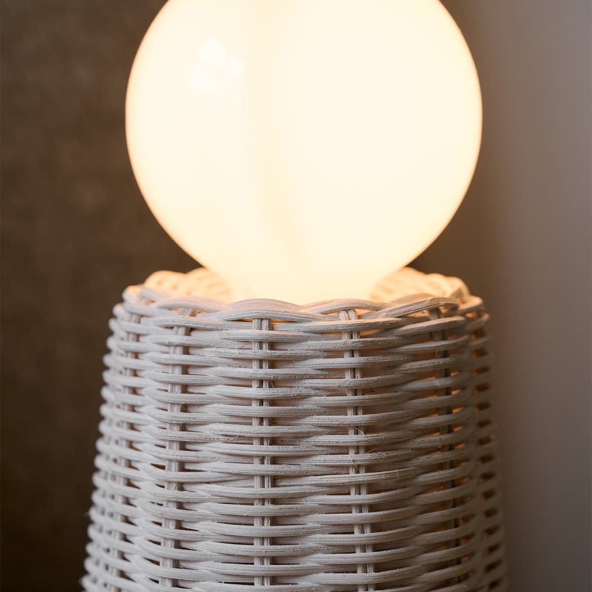Maison 1 Light Table Lamp in White Rattan-img-4
