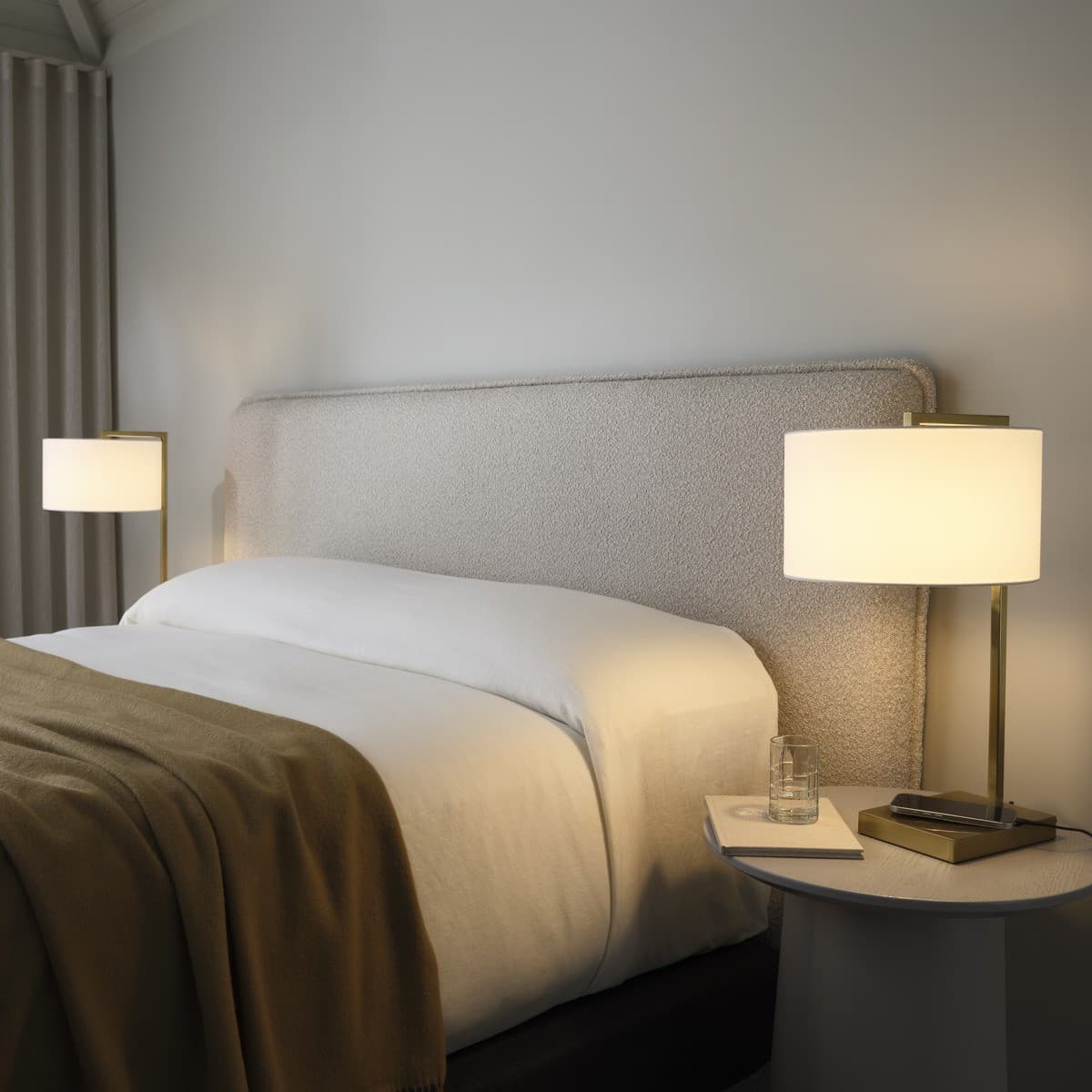 Maya 1 Light Table Lamp in Aged Brass, 2 Pack, with USB-img-4