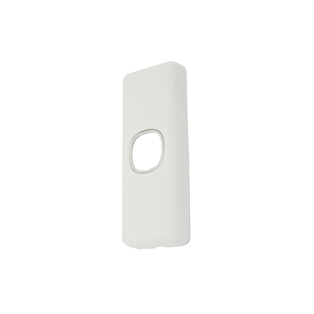 Lucci Power Gravity Architrave 1 Gang Plate Only in Matte White-img-1