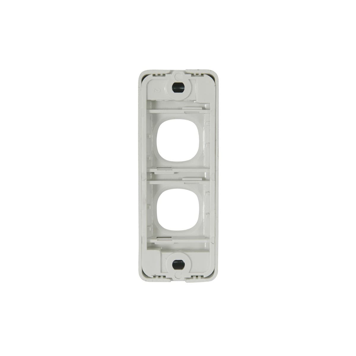 Lucci Power Gravity Architrave 2 Gang Plate Only in Matte White-img-2