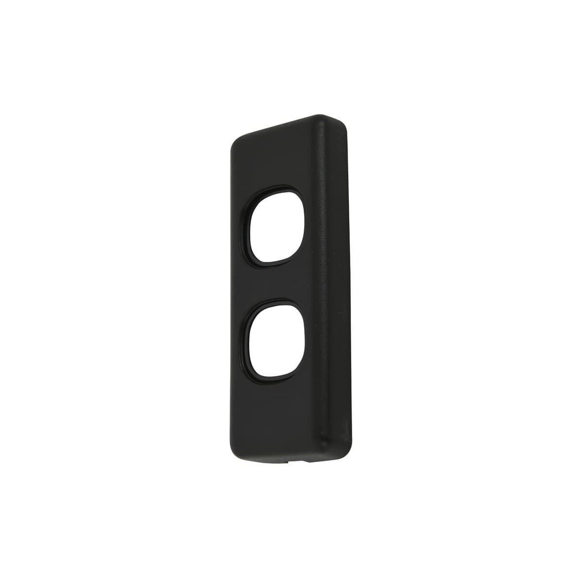 Lucci Power Gravity Architrave 2 Gang Plate Only in Matte Black-img-2