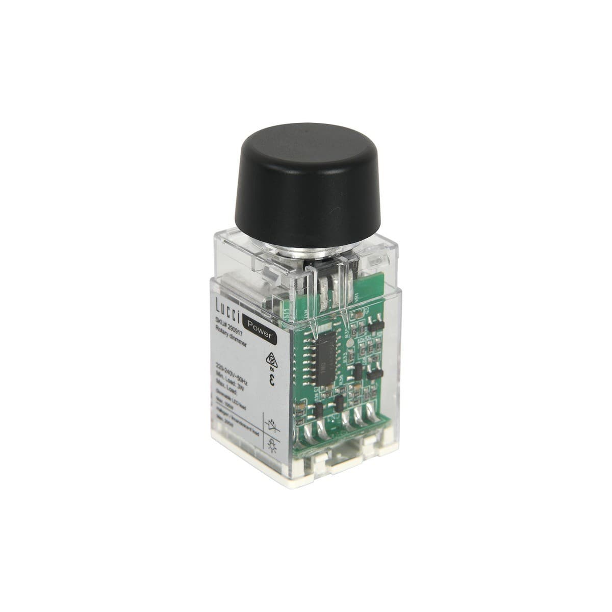 Lucci Power 100W LED Electrical Rotary Dimmer with Black and White Dials-img-2