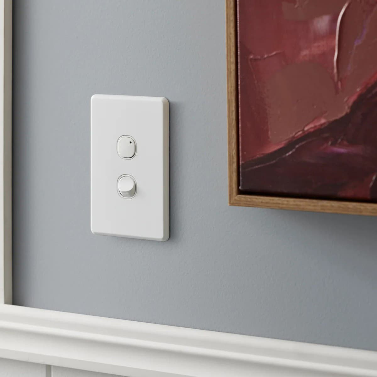 Lucci Power 150W LED Electrical Push Button Dimmer in White-img-5