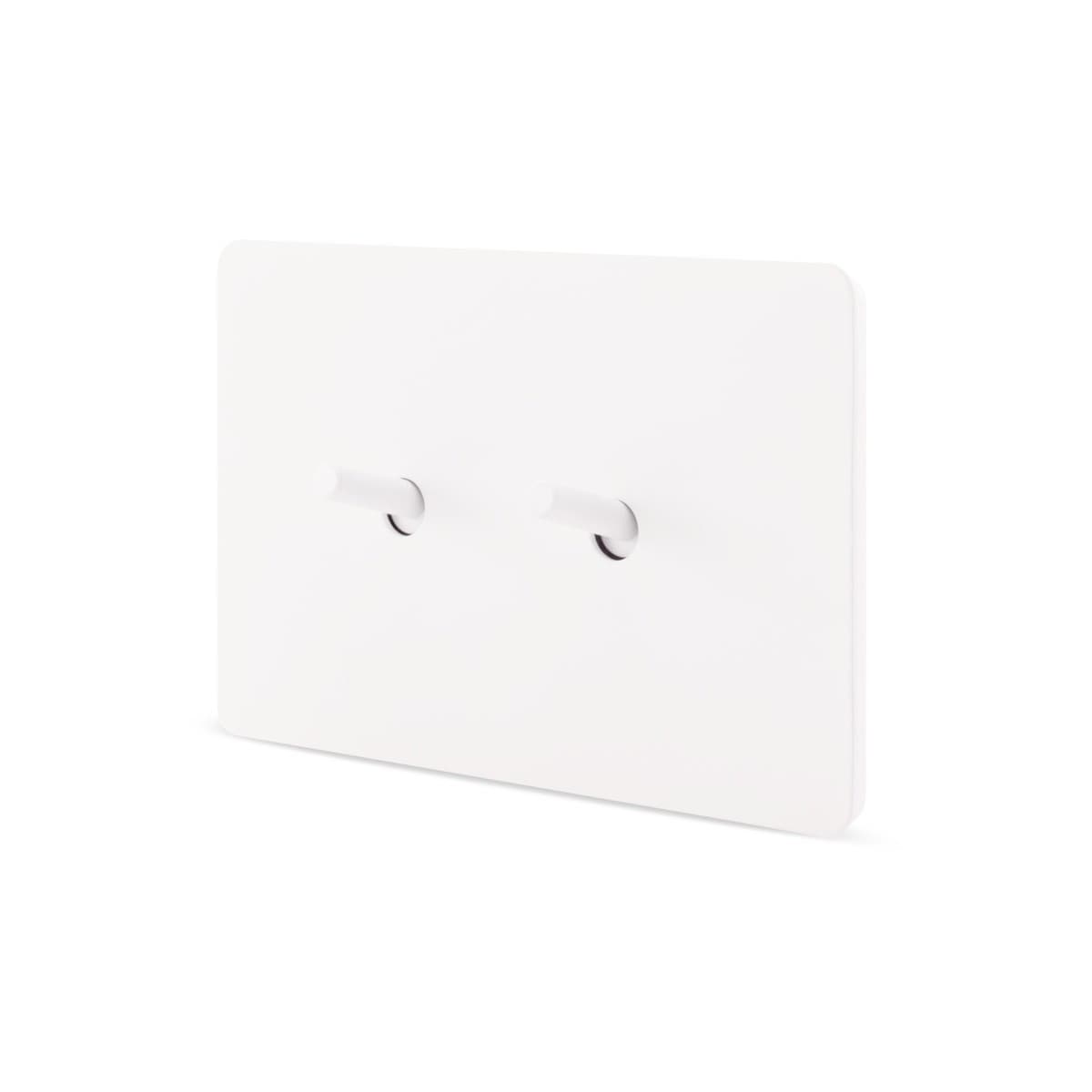 MFL Forge Modern 2 Gang Grid Plate Only in White-img-2