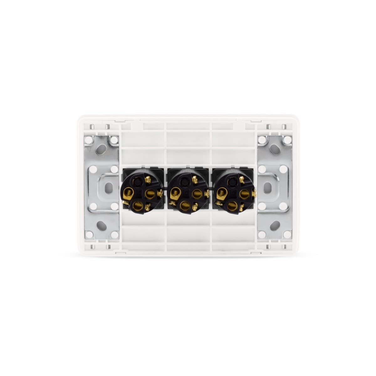 MFL Forge Modern 3 Gang Grid Plate Only in White-img-3