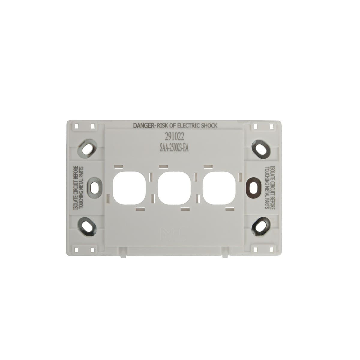 MFL Forge Modern 3 Gang Grid Plate Only in White-img-5