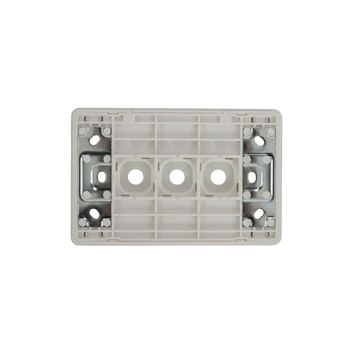 MFL Forge Modern 3 Gang Grid Plate Only in White-img-6